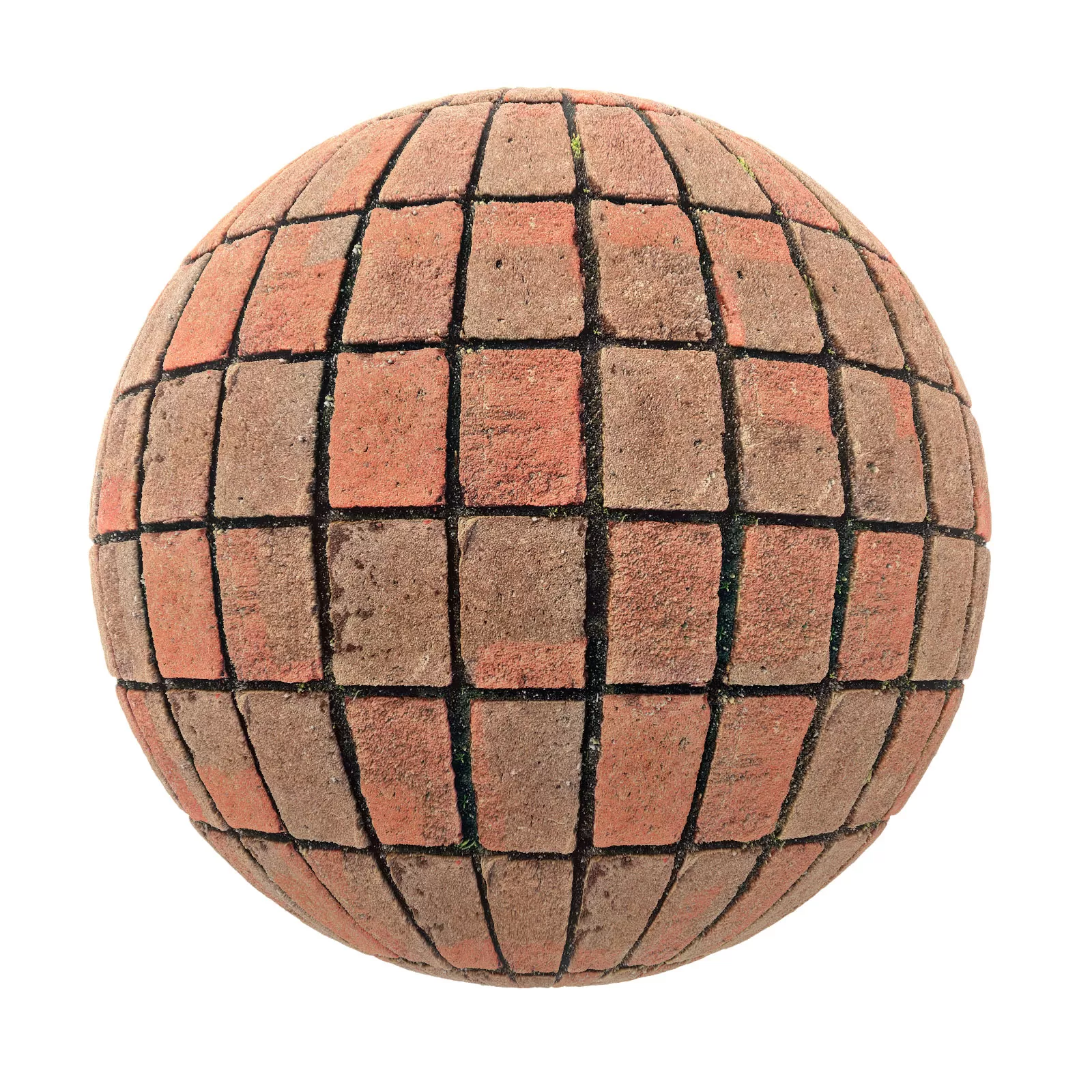PBR CGAXIS TEXTURES – PAVEMENTS – Red Brick Pavement 5