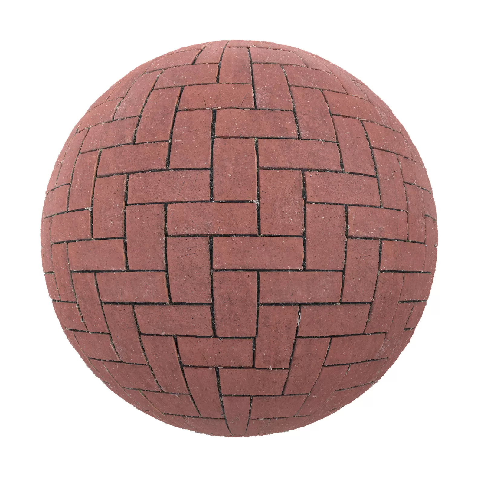 PBR CGAXIS TEXTURES – PAVEMENTS – Red Brick Pavement 7