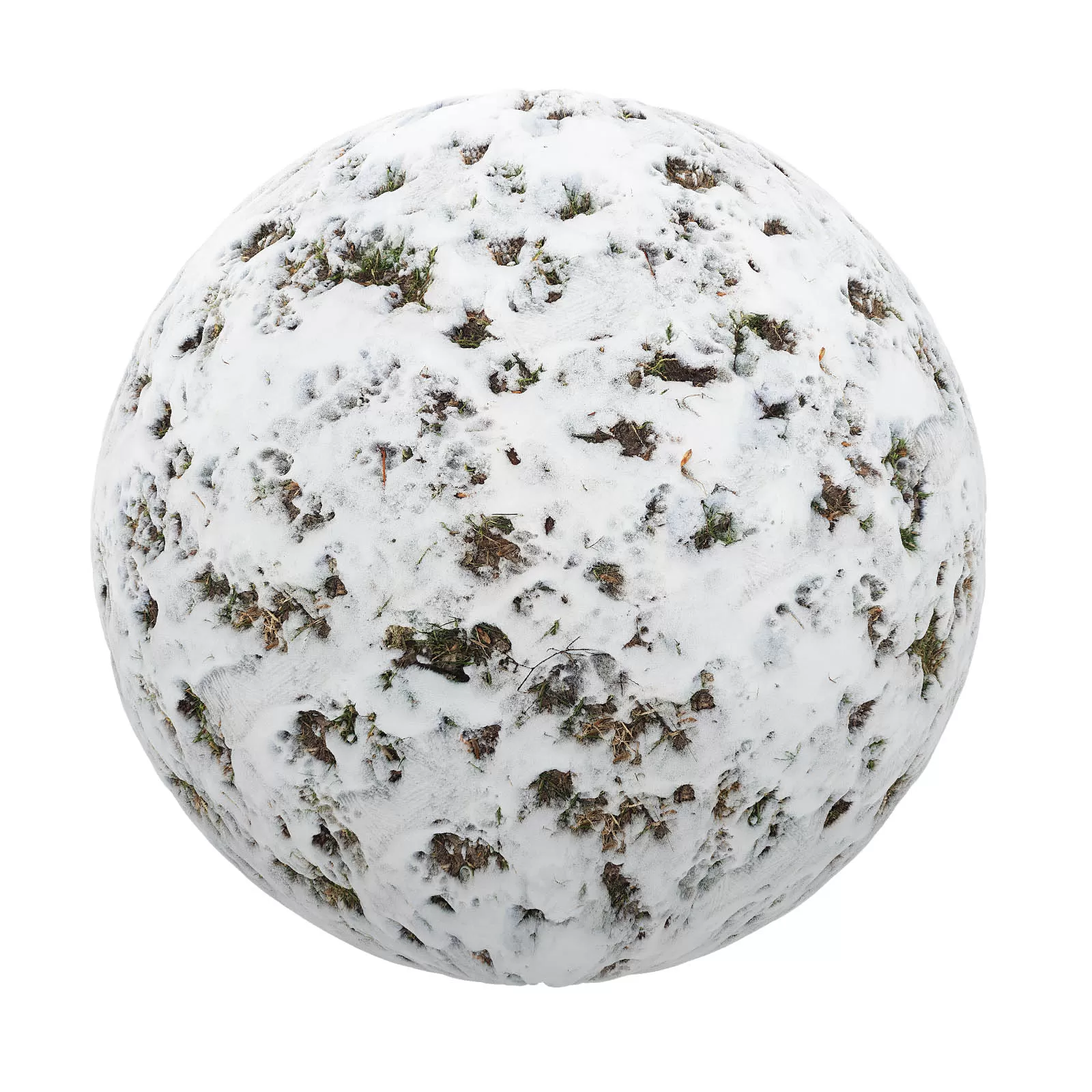PBR CGAXIS TEXTURES – SNOW – Snow Covering Grass And Dirt 3