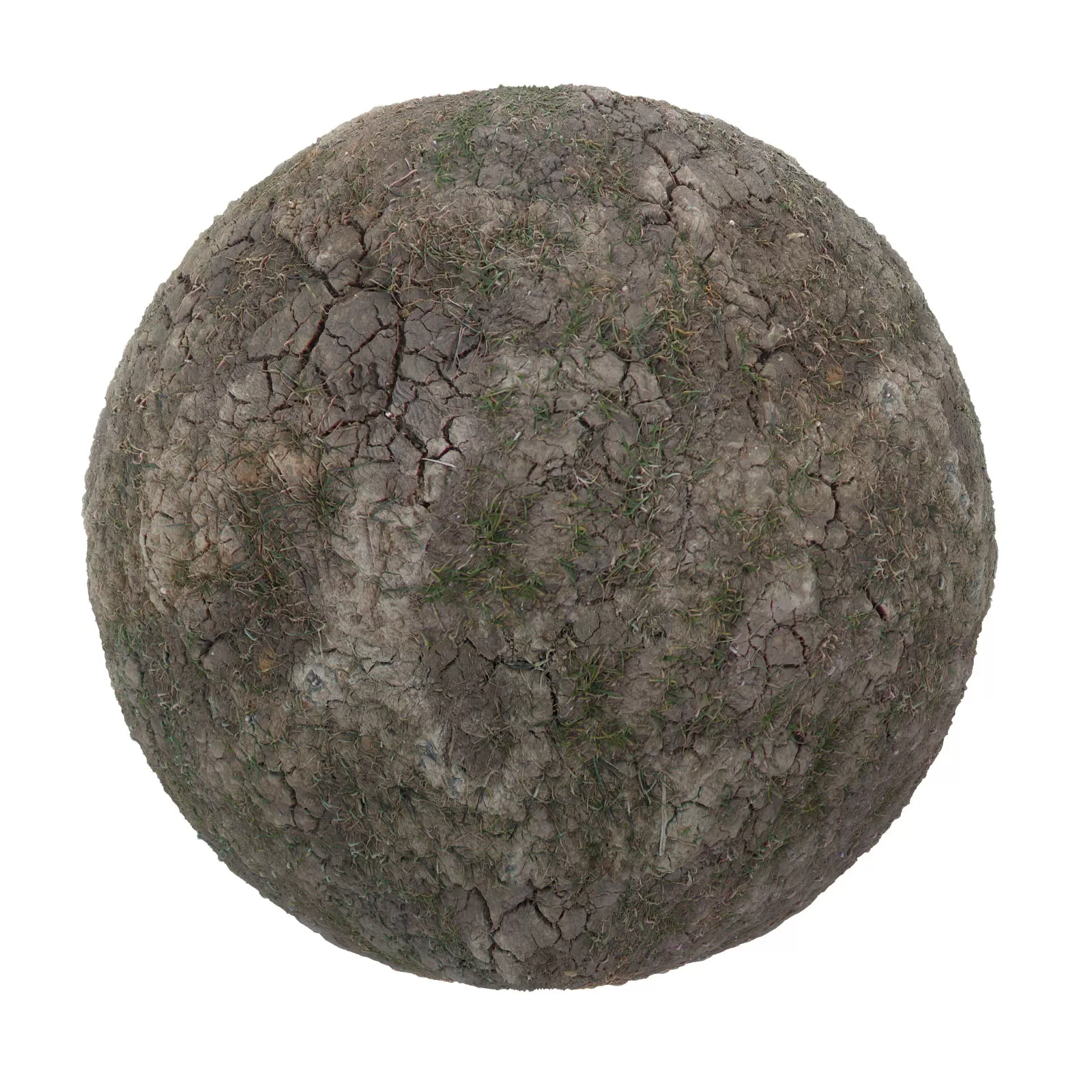 PBR CGAXIS TEXTURES – SOIL – Dry Cracked Dirt With Grass