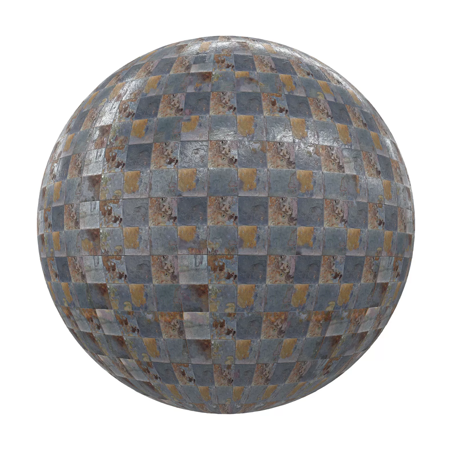 PBR CGAXIS TEXTURES – TILES – Old Metalic Tiles 1
