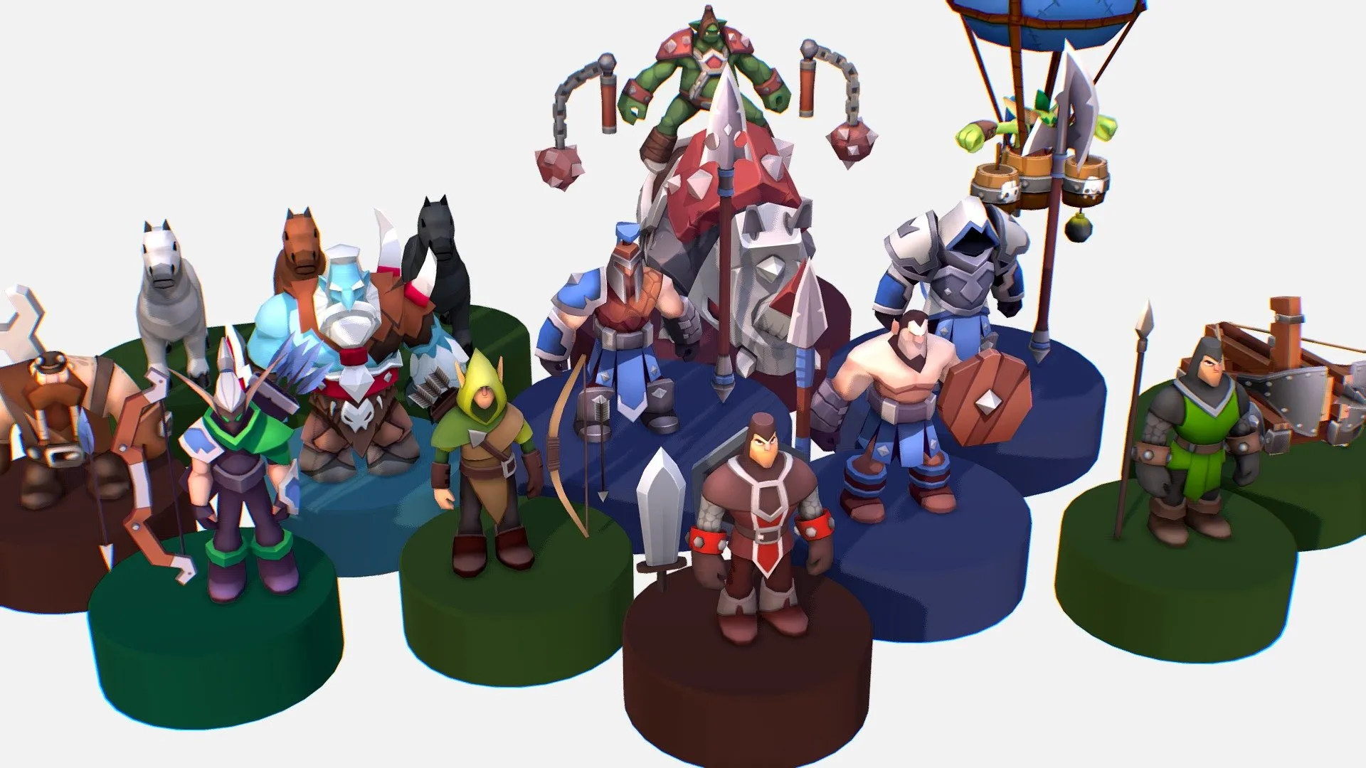 PBR Game 3D Models – 100 Discount 13 Handpaint Medieval Character