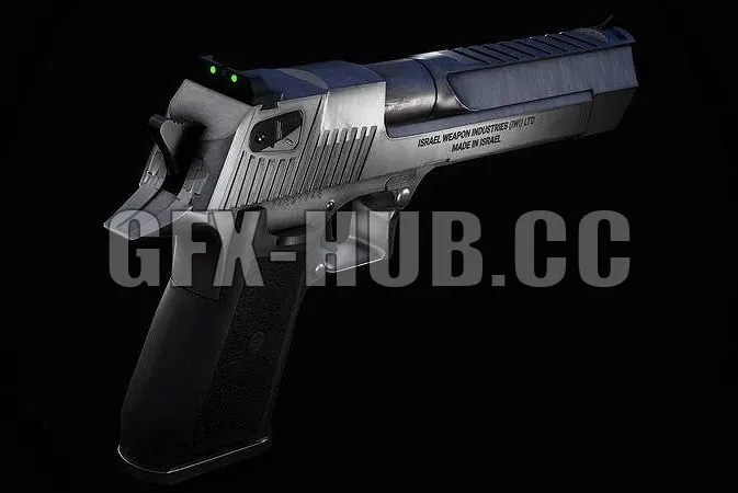 PBR Game 3D Models – 123(gfx-hub_cc)321-Desert Eagle Pistol