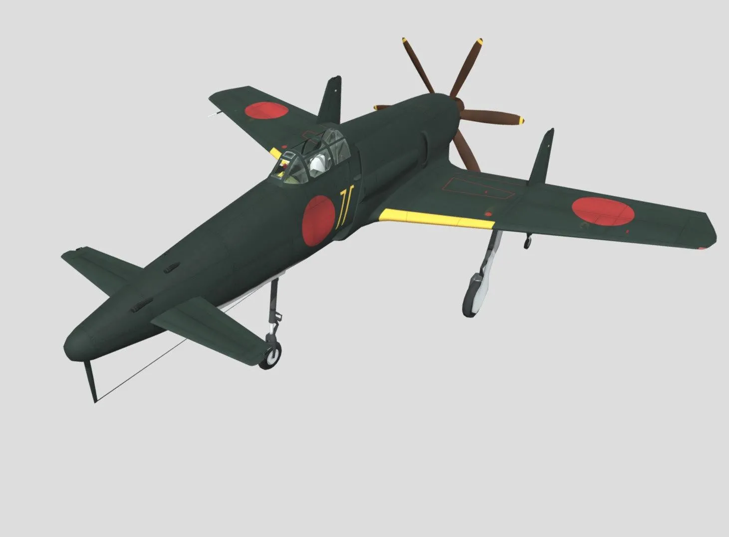 PBR Game 3D Models – 18 Ijn J7w1 Shinden