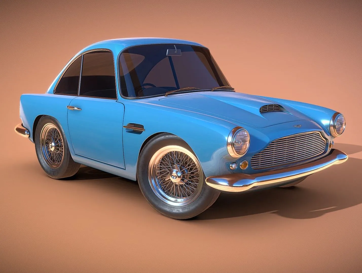 PBR Game 3D Models – 1960 Aston Martin Db4 Toon