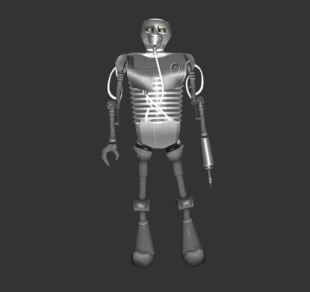 PBR Game 3D Models – 2 1B Medical Droid