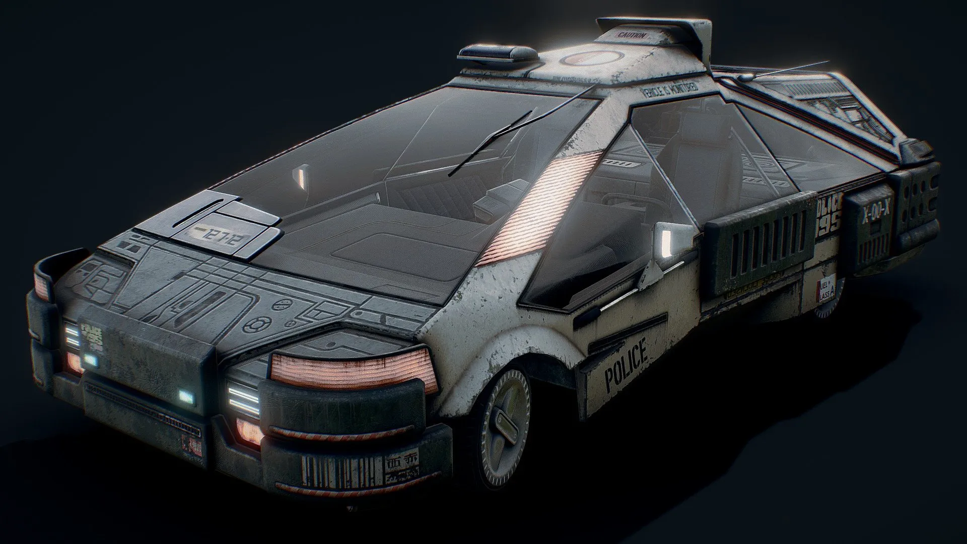 PBR Game 3D Models – 2019 Blade Runner Ground Police Car