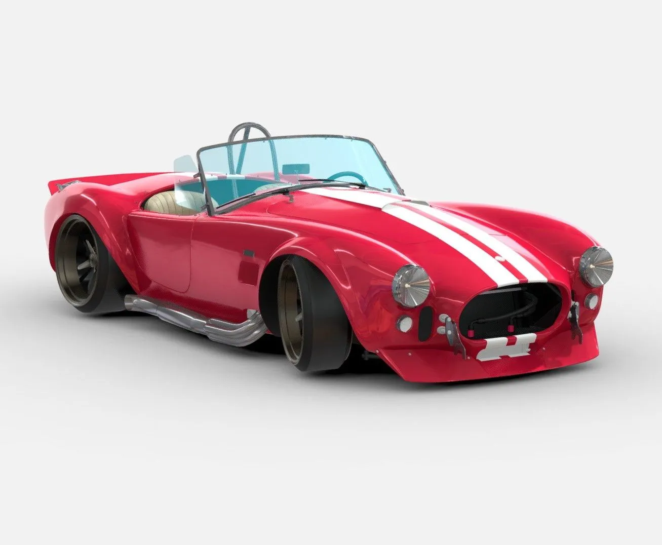 PBR Game 3D Models – 3D Cobra 427 Model Replica Of A Legendary Car
