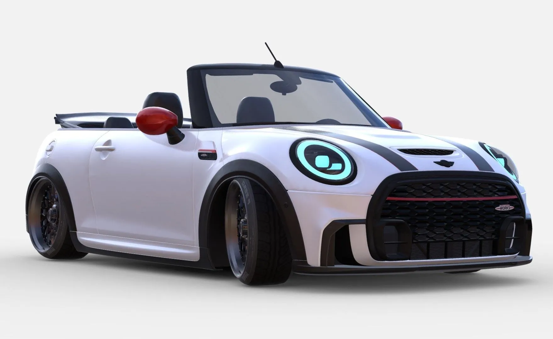PBR Game 3D Models – 3D Model Mini Cooper Convertible