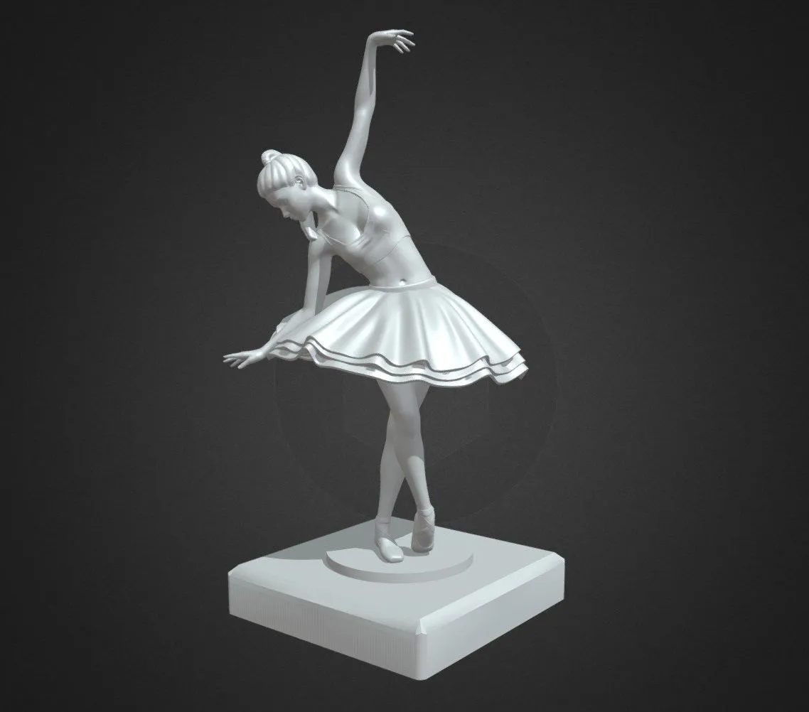 PBR Game 3D Models – 3D Printable Ballerina 2