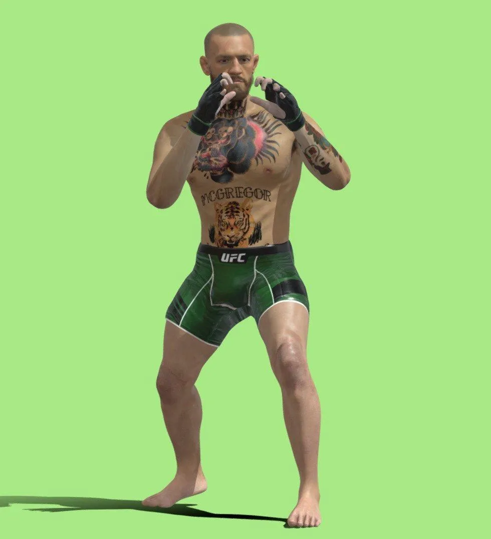 PBR Game 3D Models – 3D Rigged Conor Mcgregor