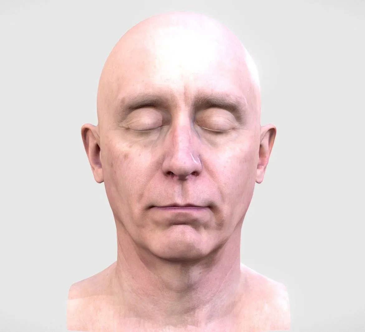 PBR Game 3D Models – 3D Scan Head Of A Man