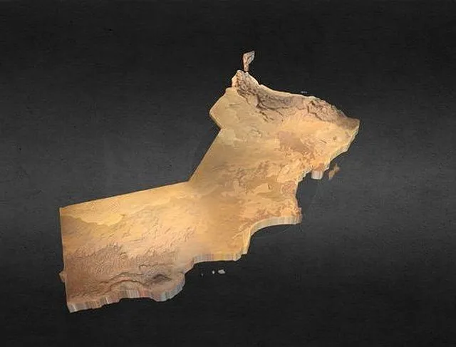PBR Game 3D Models – 3D Terrain Map Of The Sultanate Of Oman