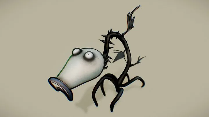 PBR Game 3D Models – 4/Bellsprout (Illustration By Vaughn Pinpin) 💀👻