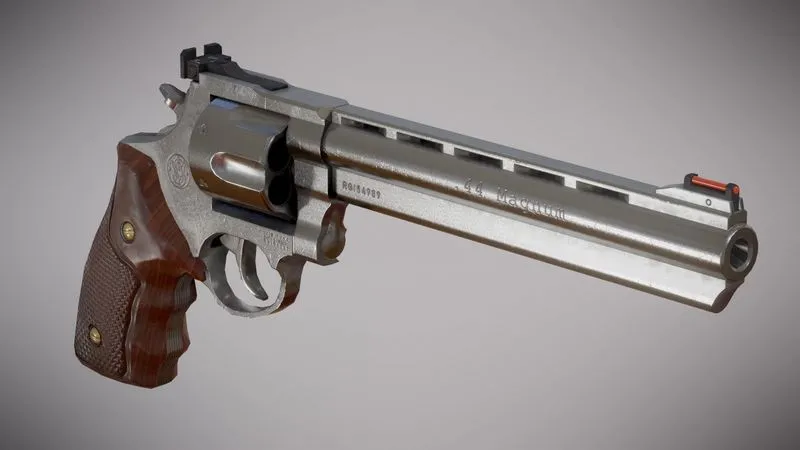 PBR Game 3D Models – 44 Magnum Wood