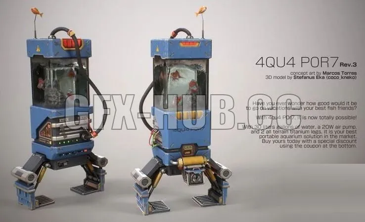 PBR Game 3D Models – 4QU4 P0R7 – Aqua Port