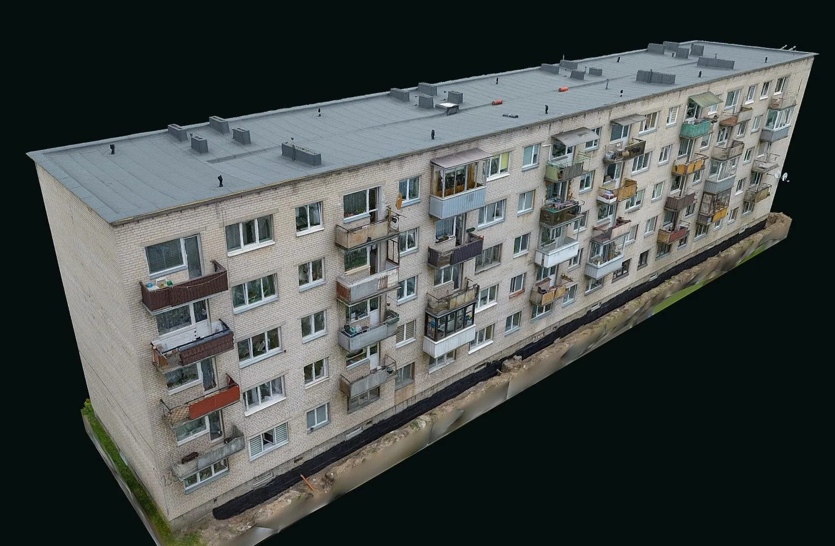 PBR Game 3D Models – 5 Floor Apartment Building Before The Renovation