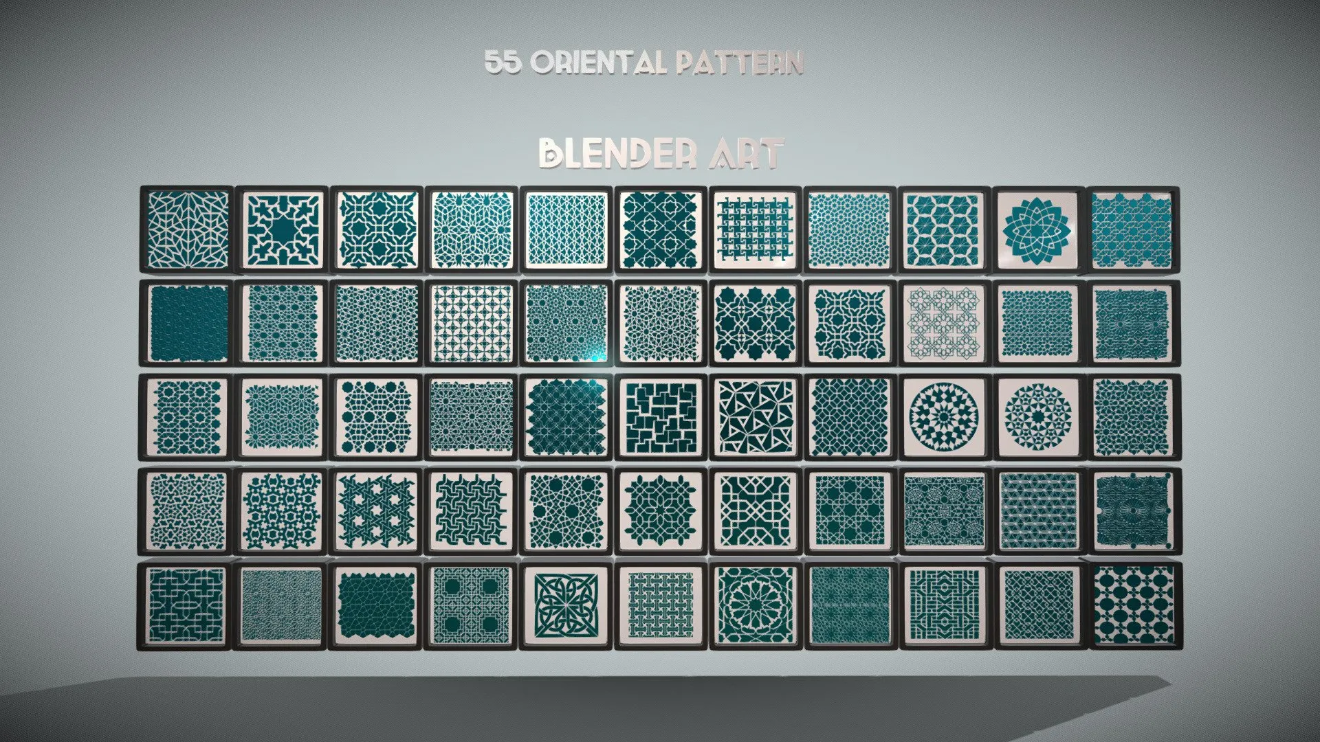 PBR Game 3D Models – 55 Oriental Pattern