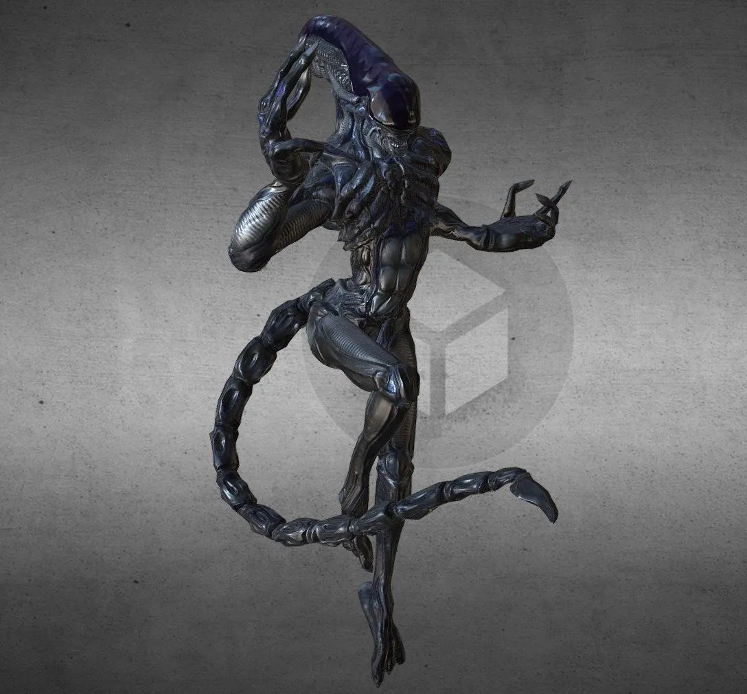 PBR Game 3D Models – A Xenomorph