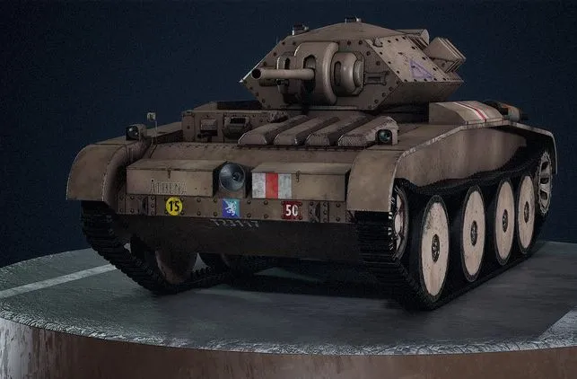 PBR Game 3D Models – A13 Mk I Covenanter Cruiser Tank Athena