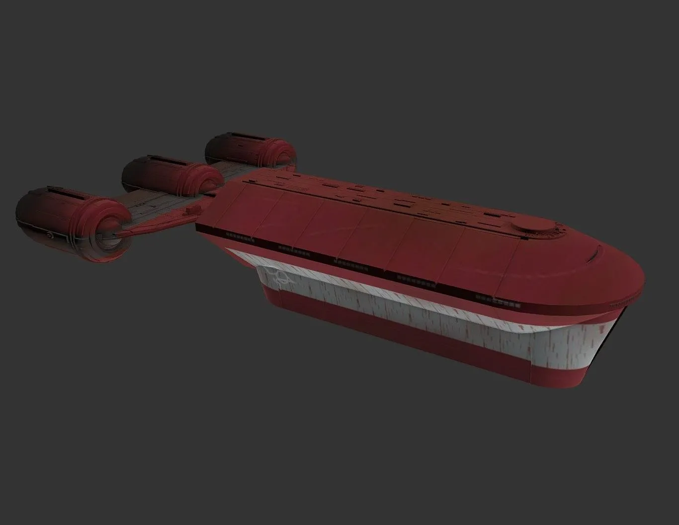 PBR Game 3D Models – Aa 9 Coruscant Freighter