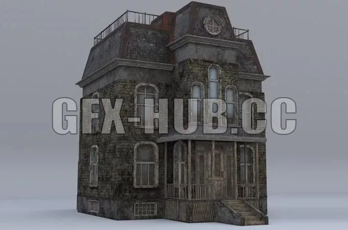 PBR Game 3D Models – Abandoned House