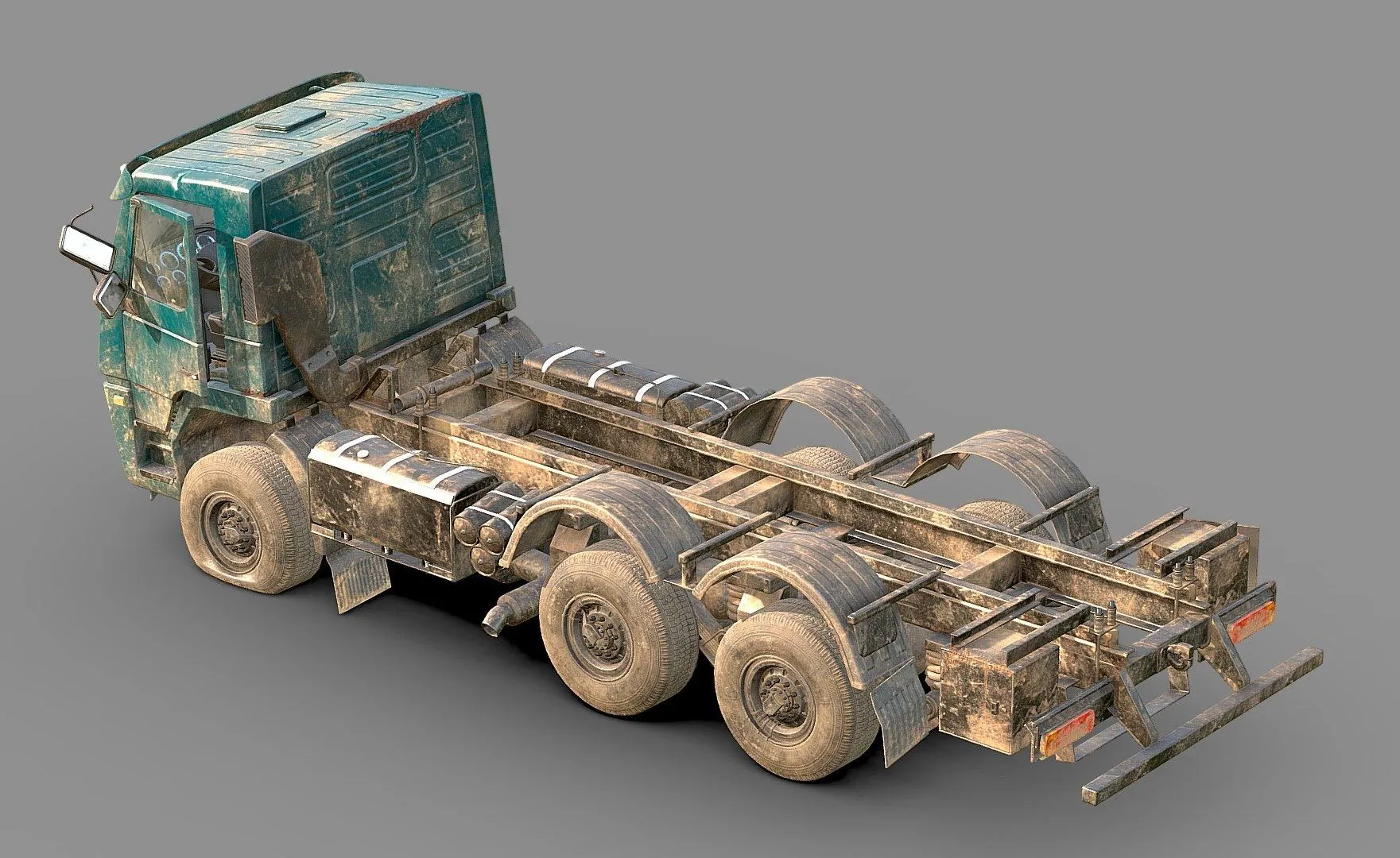 PBR Game 3D Models – Abandoned Truck