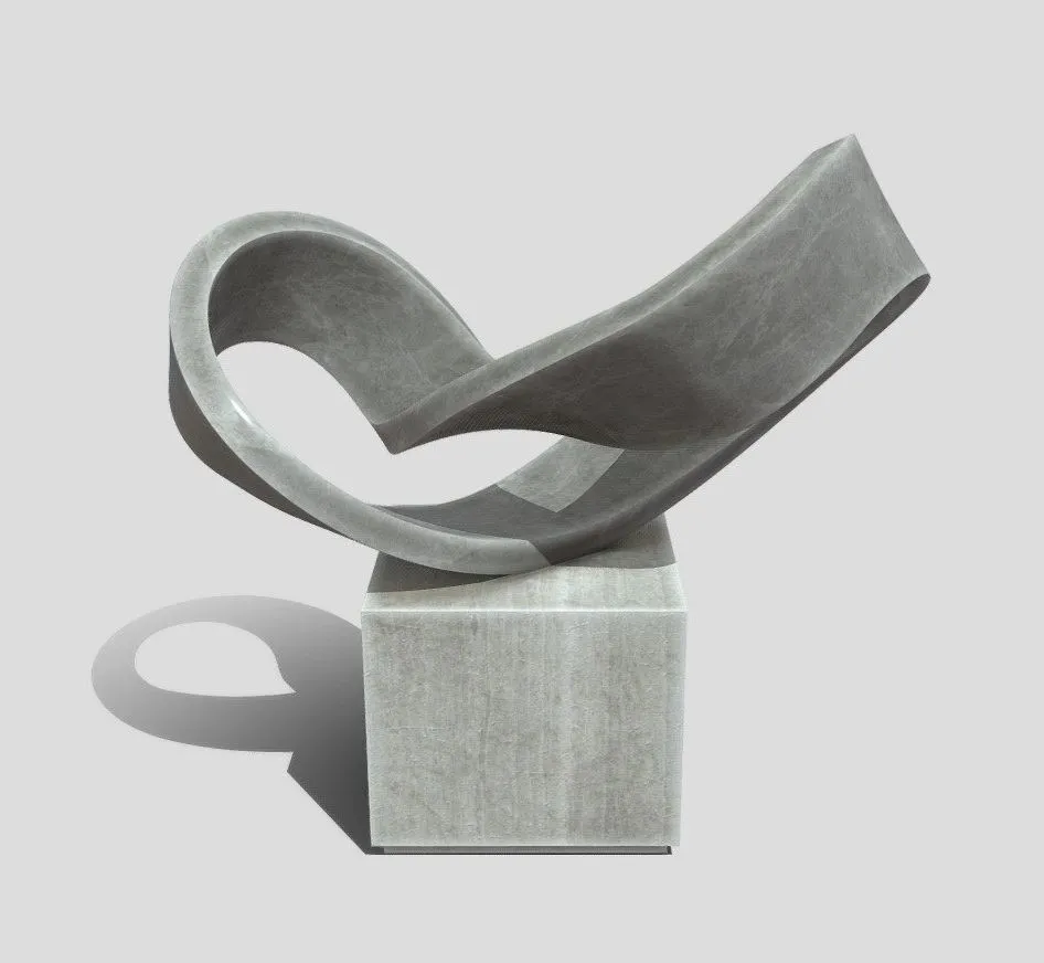 PBR Game 3D Models – Abstract Stone Art Sculpture 09