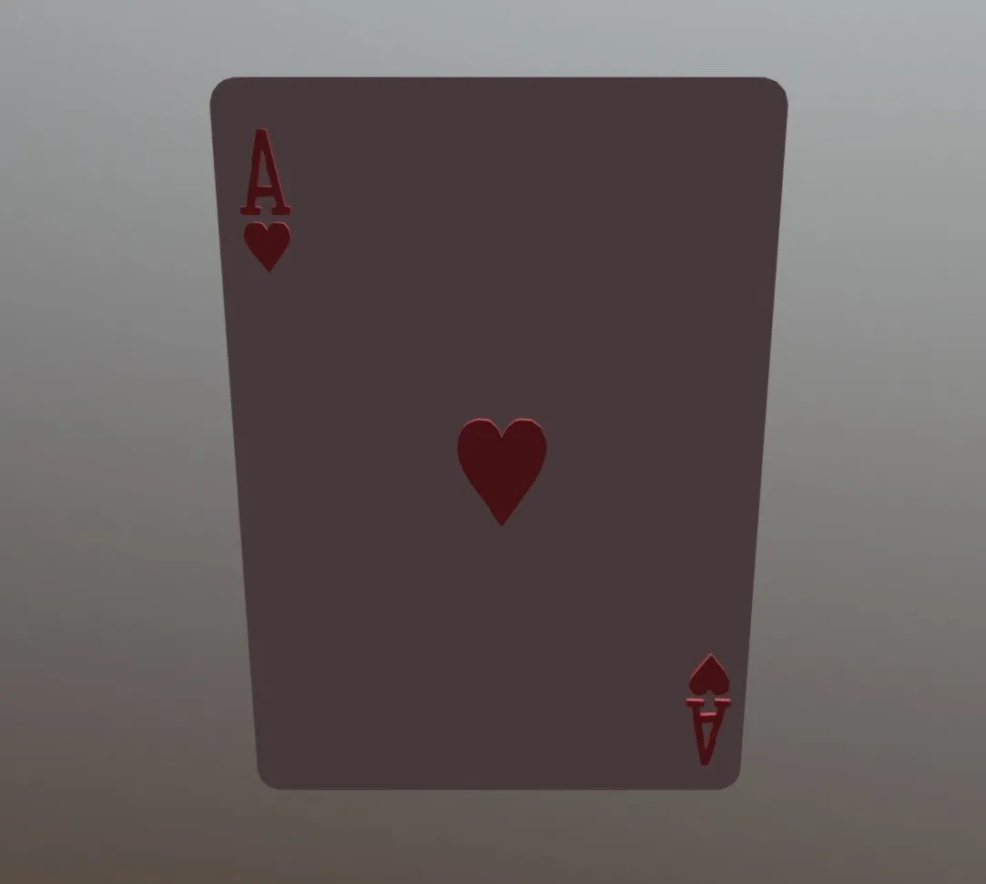 PBR Game 3D Models – Ace Of Hearts