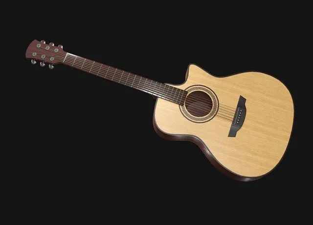 PBR Game 3D Models – Acoustic Guitar
