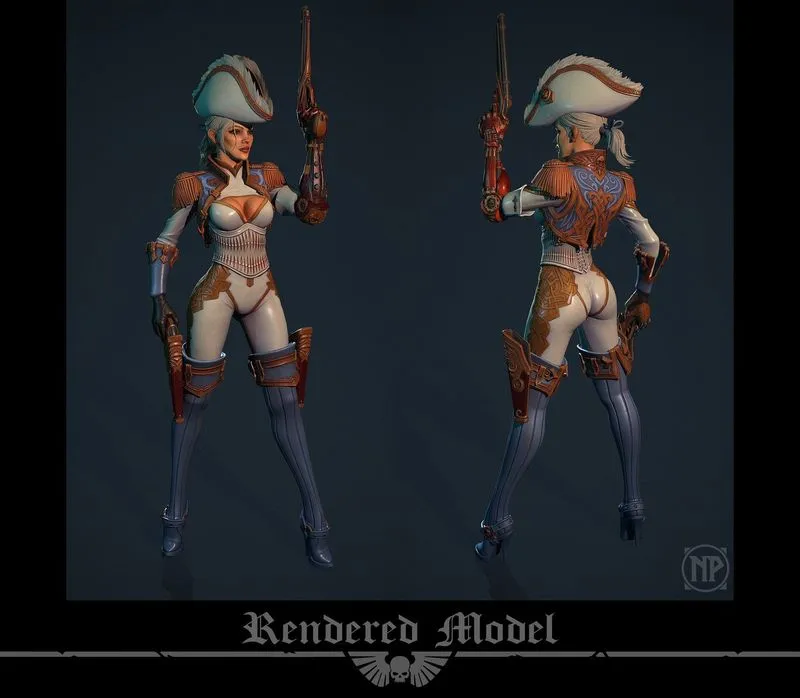 PBR Game 3D Models – Admiral Katalina Voidridge