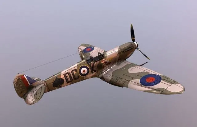PBR Game 3D Models – Airplane fighter plane spitfire