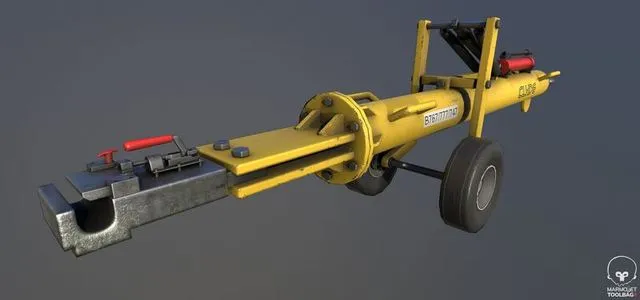 PBR Game 3D Models – Airport pushback towbar