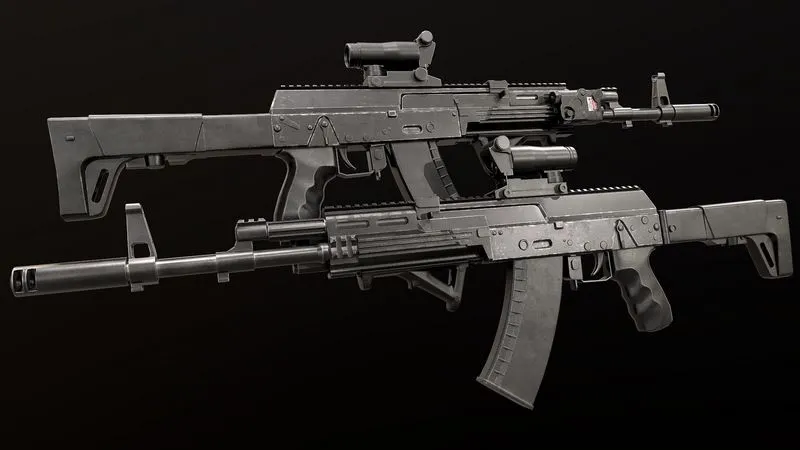 PBR Game 3D Models – AK-12 Low-poly