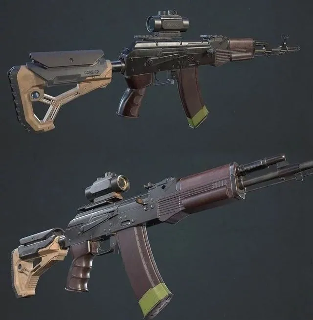 PBR Game 3D Models – AK 74 customized