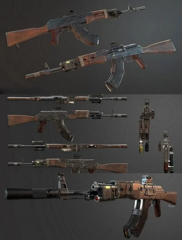 PBR Game 3D Models – AKM – 1959