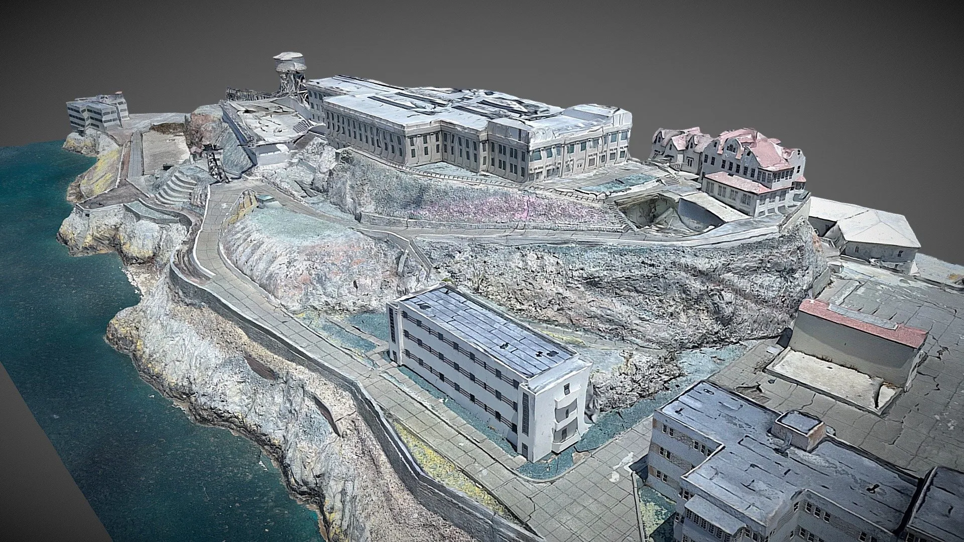 PBR Game 3D Models – Alcatraz Island Model