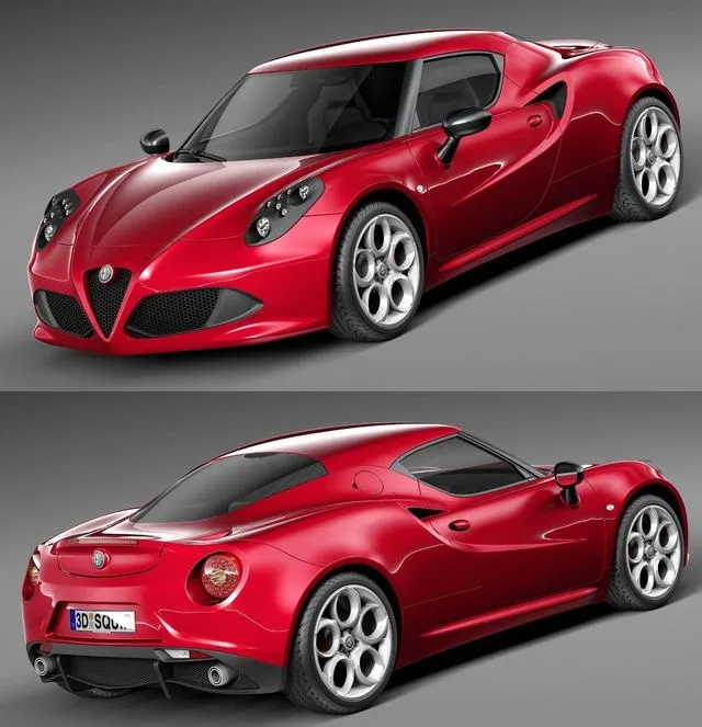 PBR Game 3D Models – Alfa Romeo 4c 2014