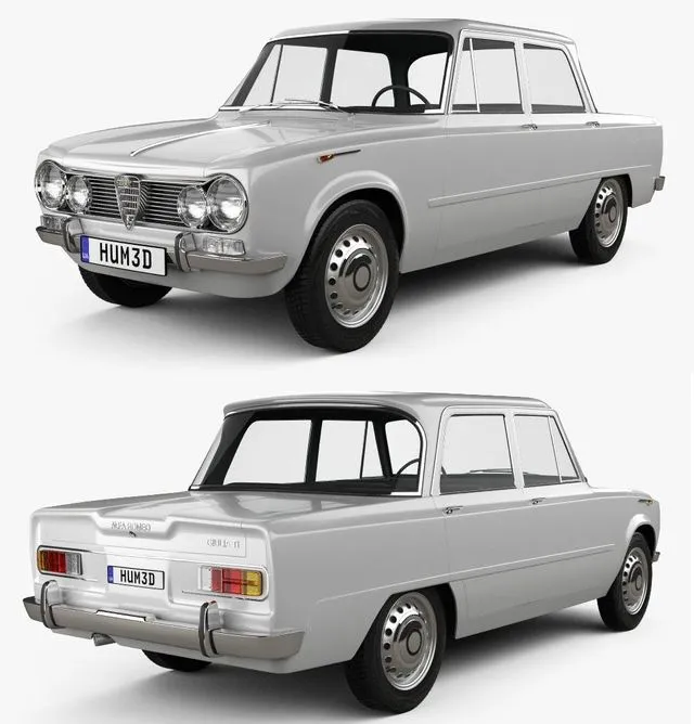 PBR Game 3D Models – Alfa Romeo Giulia (105) 1962
