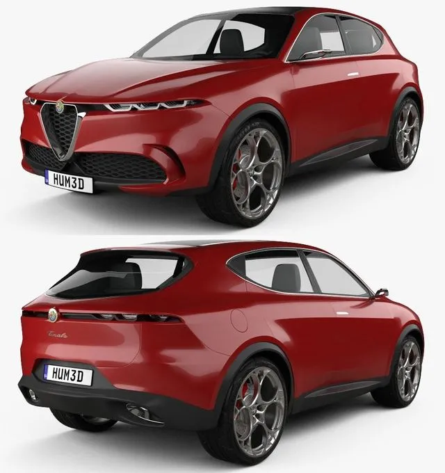 PBR Game 3D Models – Alfa Romeo Tonale 2019