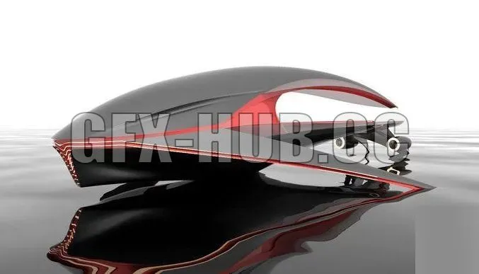 PBR Game 3D Models – Alfa Squalo Yacht