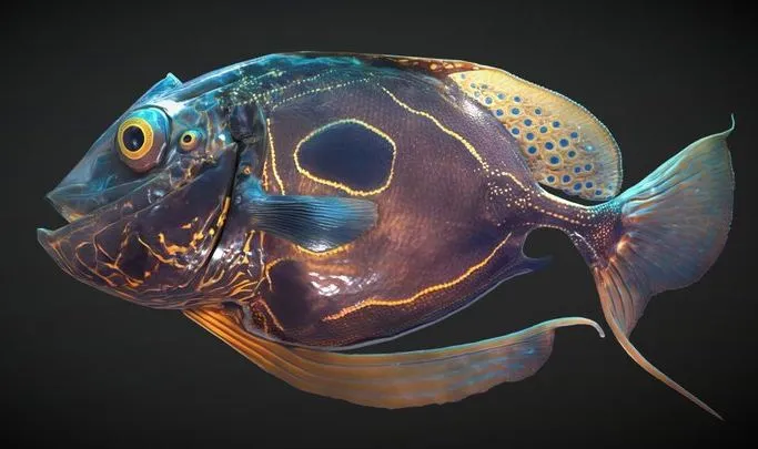 PBR Game 3D Models – Alien Fantasy Fish   Magmabarus