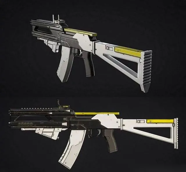 PBR Game 3D Models – Altered Carbon Sci-fi Gun