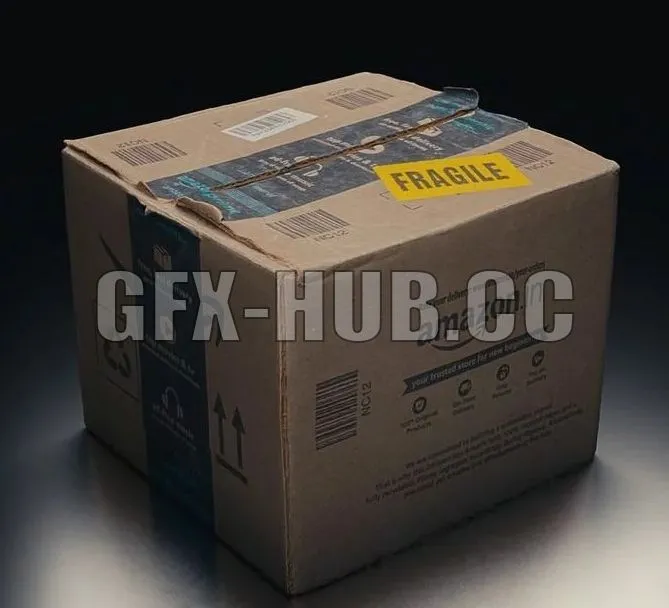 PBR Game 3D Models – Amazon Box