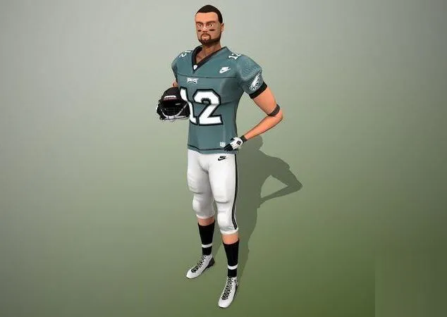 PBR Game 3D Models – American football player – Wide Reciever