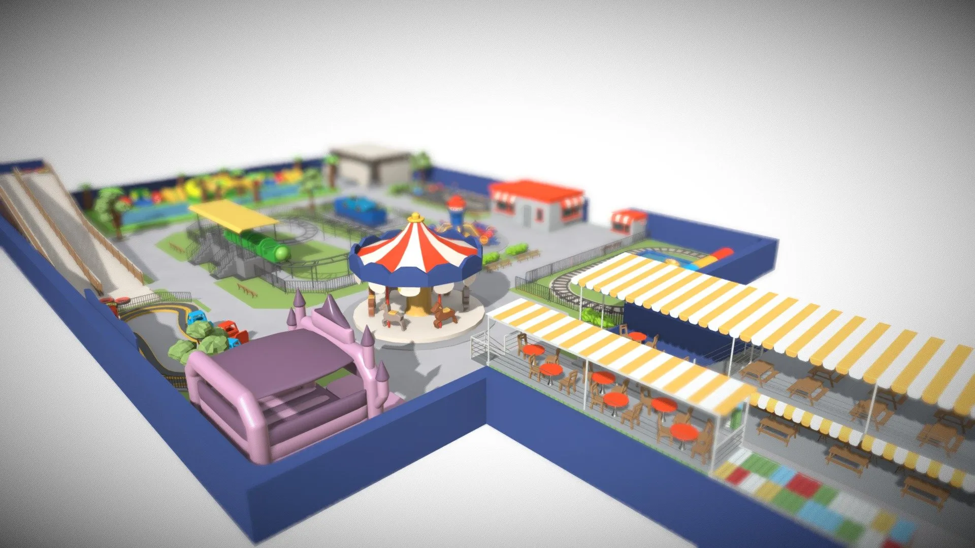 PBR Game 3D Models – Amusement Park 1