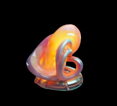 PBR Game 3D Models – An Abstract Sculpture With A Combination Of Oran