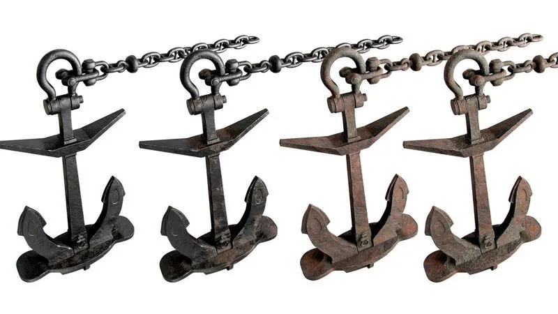 PBR Game 3D Models – Anchor with chain