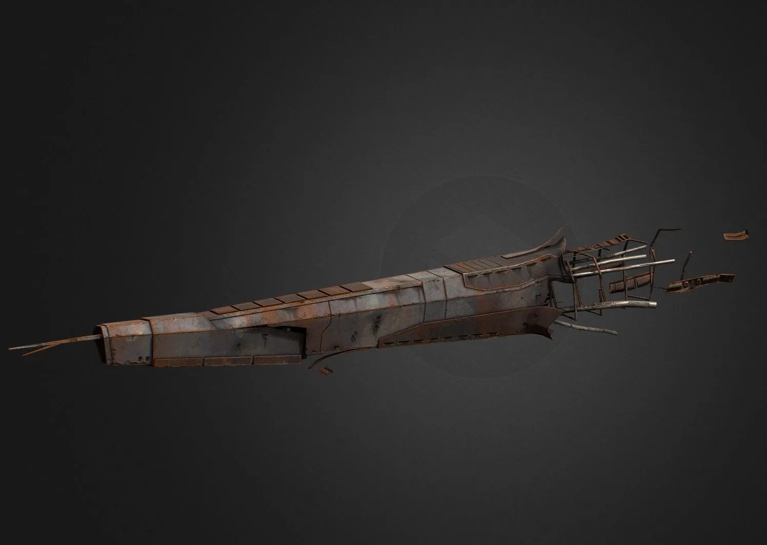 PBR Game 3D Models – Ancient Derelict 01