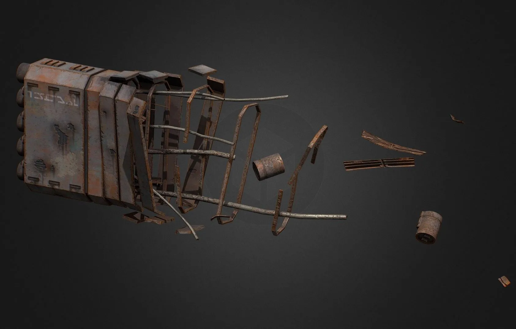 PBR Game 3D Models – Ancient Derelict 02